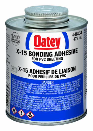 473ml X-15 PVC Bonding Adhesive for Shower Pan Liners