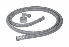 48" Flexible Dishwasher Connector 3/8" Comp with 3/4" FHT Elbow