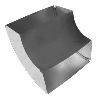 8" x 10" Short Way 90 Degree Duct Elbow