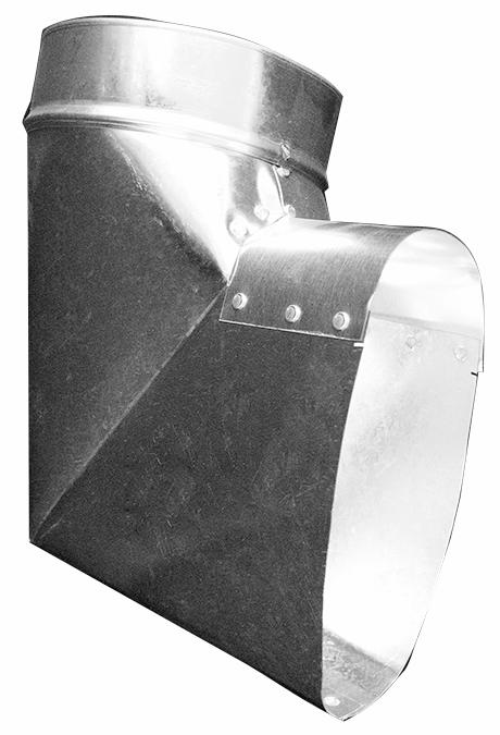 5" Round to 6" Oval (3 x 7-3/4) End Boot