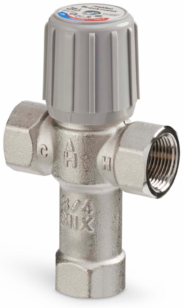 AM-1 SERIES LEAD FREE MIXING VALVE, 3/4", 100-145F, NPT FEMALE.