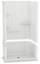 Allia SH-4834 Center Drain Alcove 2-Piece Shower with RH Seat