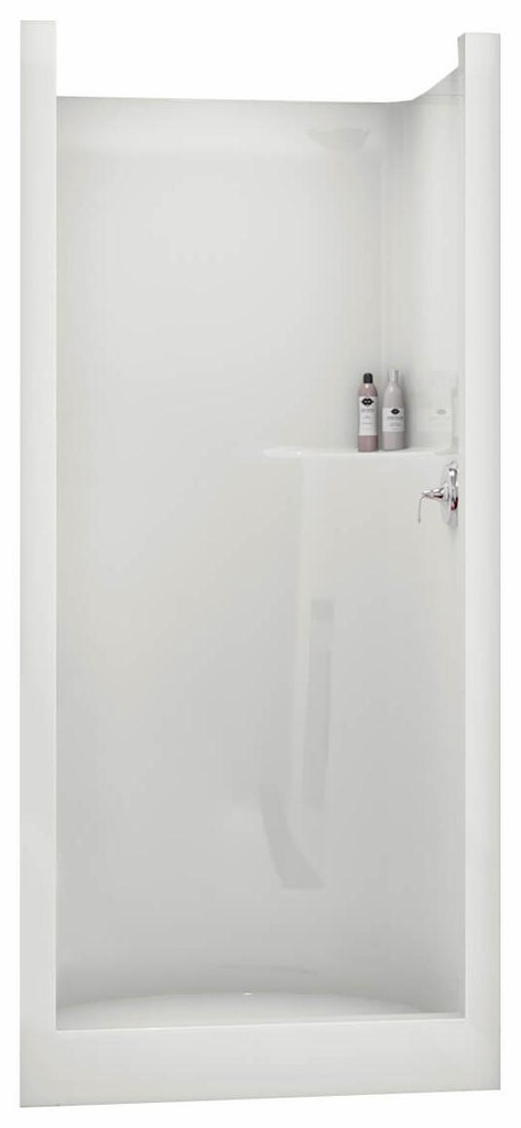 SS32 Center Drain Alcove 1-Piece Shower