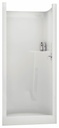SS32 Center Drain Alcove 1-Piece Shower
