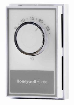 ELECTRIC HEAT THERMOSTAT  SPST, BIMETAL SNAP ACTING SWITCH, WHITE, DEG C .