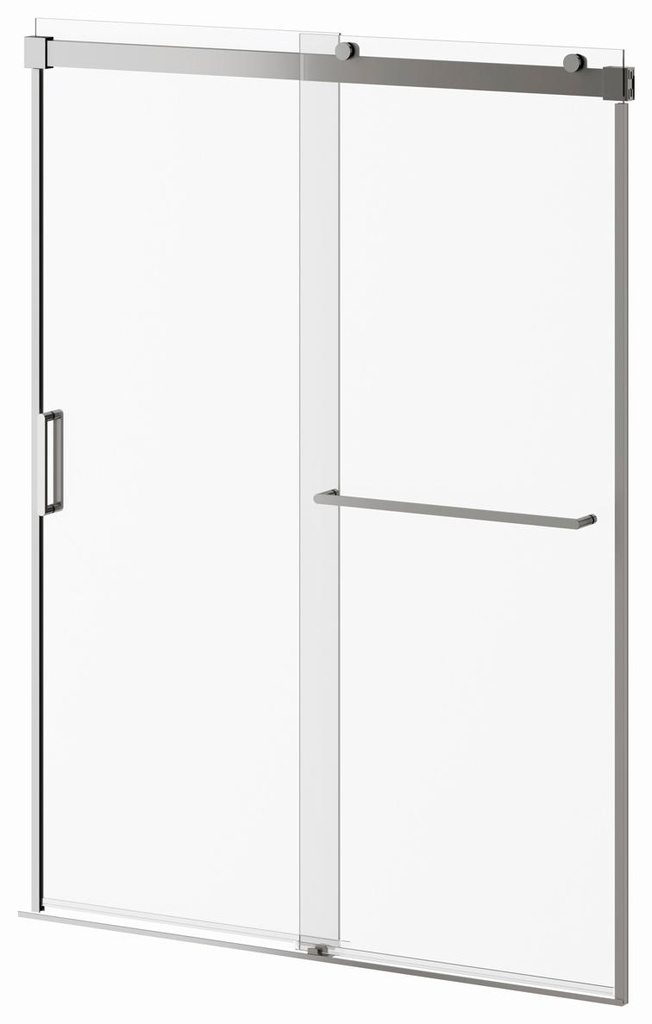 Akcess Plus (Box 2 of 2) 60" x 77" External Panel Sliding Shower Door with Towel Bar