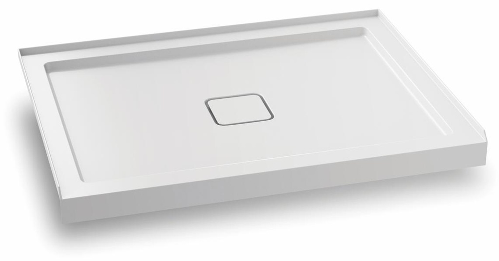 Kover 48" x 36" Alcove Acrylic Shower Base with Centre Drain