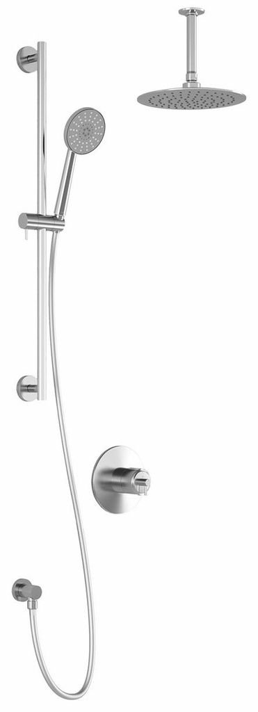 Cite TCD1 Thermostatic Coaxial Shower System with Vertical Ceiling Arm