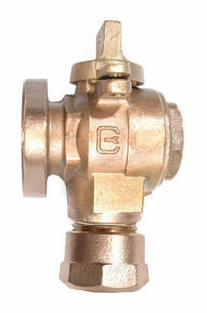 N/L F/PORT AGLE MTR/V with LOCK - 2" CB x 2" MTR FLG