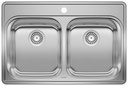 Essential 1-Hole 2 Bowl Drop-In Sink