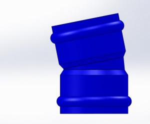 8"x11 1/4D PVC ELBOW CIOD DR18 BxB BLUE BRUTE