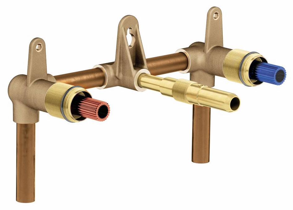 Rough-In For M-Pact Two-Handle Wallmount Bathroom Faucet (Copper Connections)