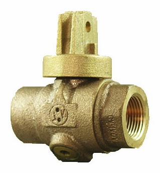 N/L F/PORT B/V CURB with DRN - 1 1/4" FIP x 1 1/4" FIP