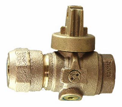 N/L F/PORT B/V CURB with DRN - 1 1/2" CB x 1 1/2" FIP