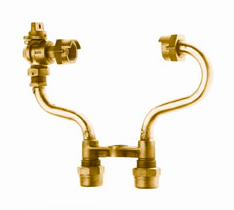 N/L 10"H 1" VERT STR -  1" CB x 1" CB - F/PORT B/V & DUAL CHK/V w/TEST PORT - TALL CAPS