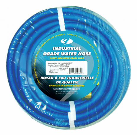 1/2" ID x 50 Blue PVC Water Hose 300psi