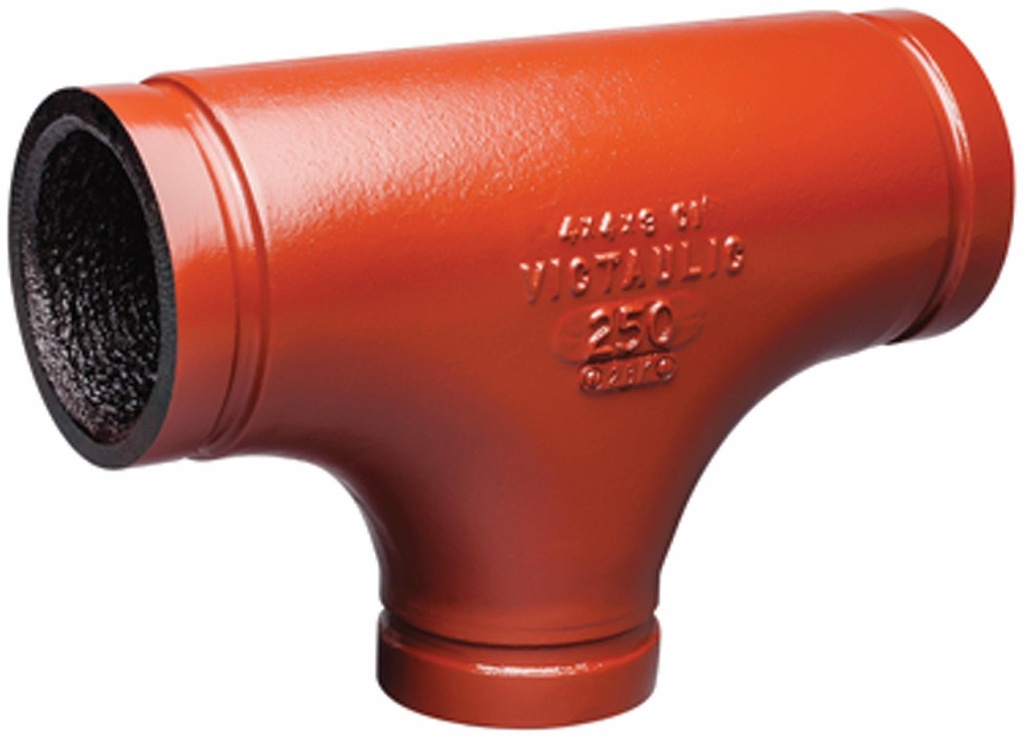 6" x 6" x 3" Grooved Reducing Tee No. 25