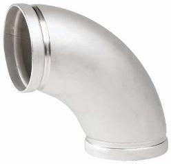 8" Grooved 304SS Stainless Steel 90 Elbow Long Radius No. 410