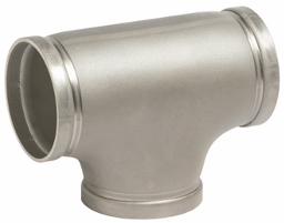4" x 4" x 2-1/2" Grooved 304SS Stainless Steel Reducing Tee No. 425