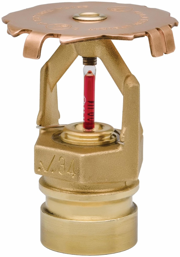 3/4" Standard Response ECOH K14 175F Upright Brass Sprinkler FireLock V3425