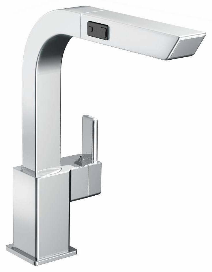 90 Degree Kitchen Faucet with Pullout Spray