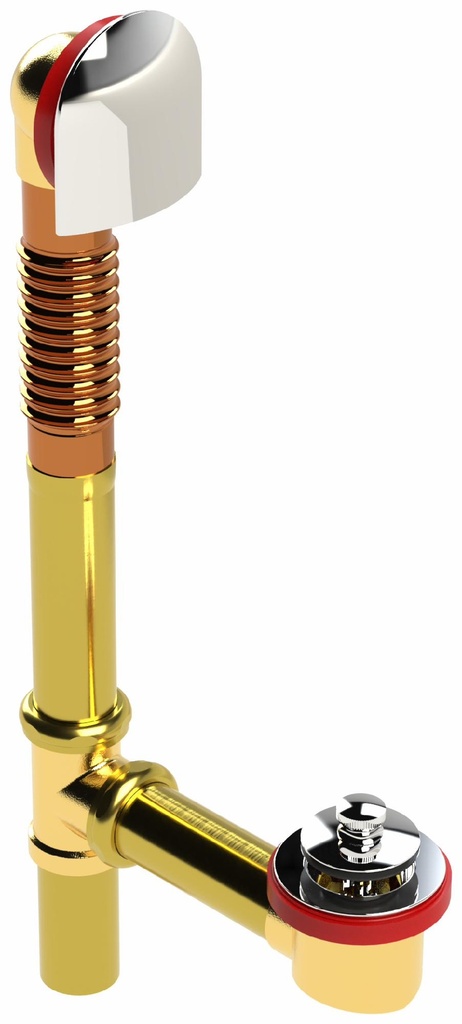 Push Pull Brass Offset Waste & Overflow with Large Strainer