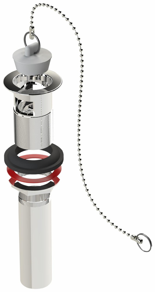 2-Piece Plug & Chain Bathroom Sink Drain with Overflow