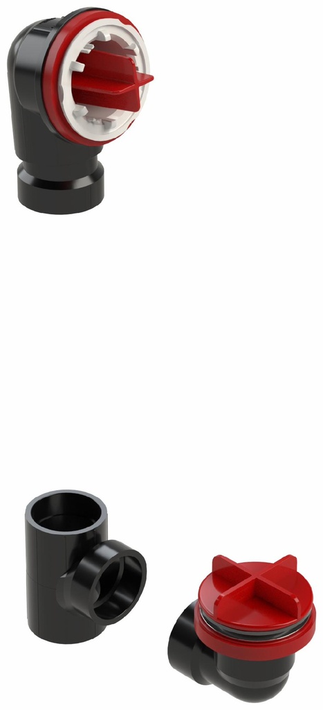 ABS Waste & Overflow Testable Device Rough-In Kit