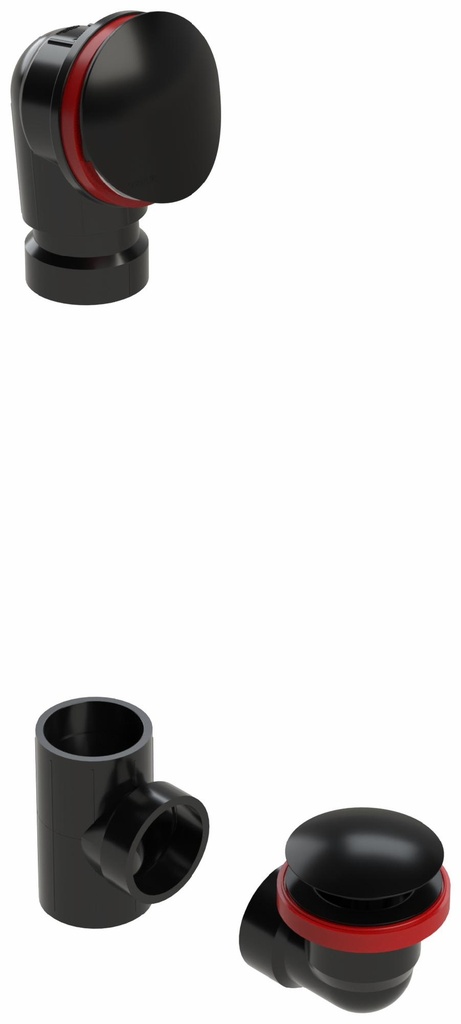 Clicker ABS Offset Waste & Overflow Kit with Round Faceplate