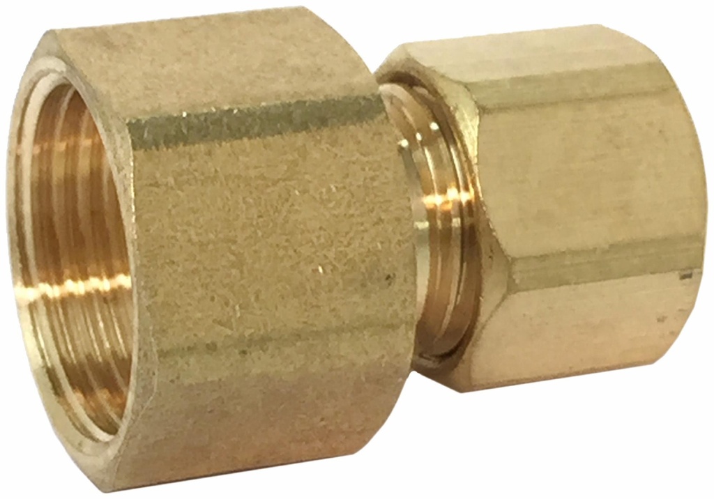 ADAPTER 1/2 FEMALE COMP X 3/8 OD COMP NL 1/BG