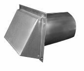 12" Wall Cap with Damper Galvanized