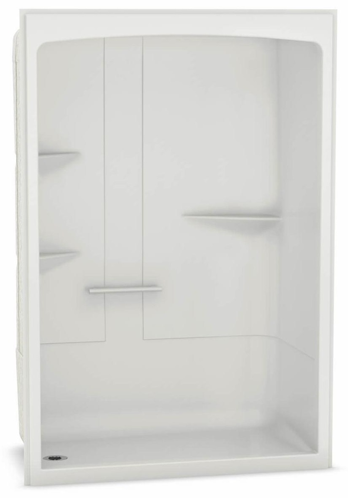 Allia SHR-6034 RH Drain Alcove 1-Piece Shower with LH Seat