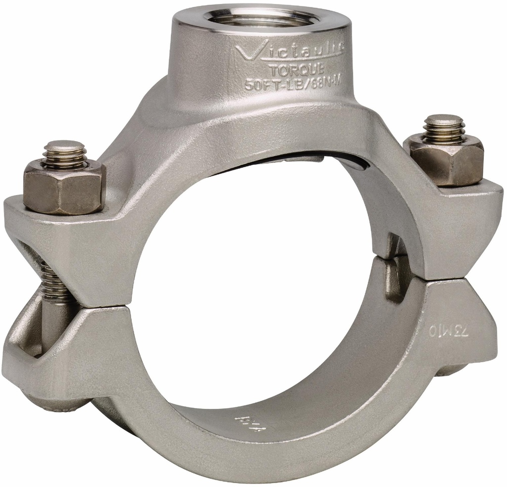 2" x 3/4" FPT Mechanical Tee EDPM 316SS Style 422