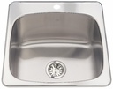 Steel Queen 20-1/8" 1-Hole 1 Bowl Drop-In Laundry Sink