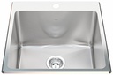 Steel Queen 20-1/8" 1-Hole 1 Bowl Drop-In Kitchen Sink