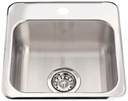 Steel Queen 15-1/8" 1-Hole 1 Bowl Drop-In Bar/Prep Sink