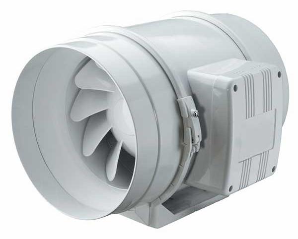 Mixed Flow In-Line Fan 4, 105/62 cfm