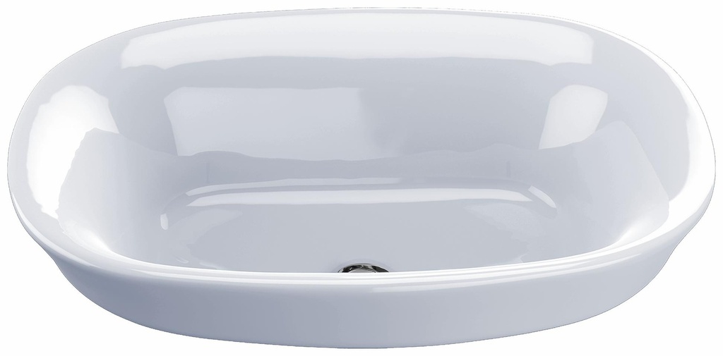 Maris Oval Semi-Recessed Vessel Bathroom Sink with CeFiONtect