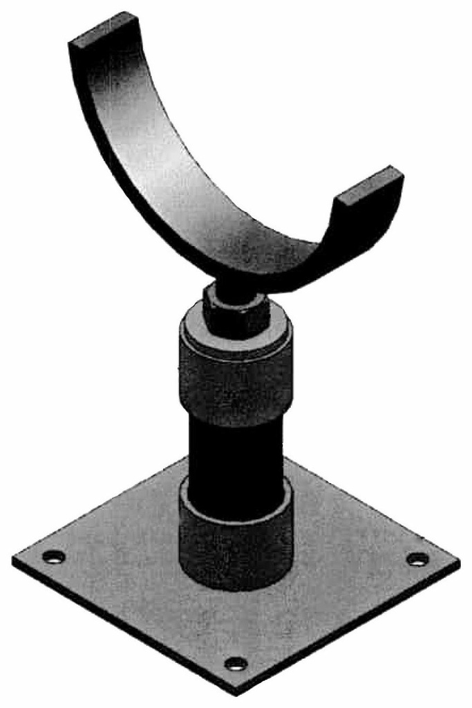 GALVANIZED 4" PIPE STAND CRADLE PSC-4