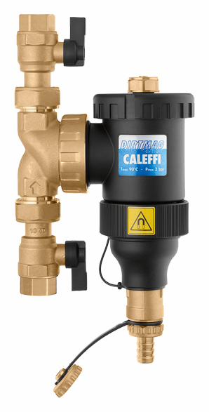 DIRTMAG Composite Dirt Separator with Magnet 1"" Union NPT with Isolation Valves