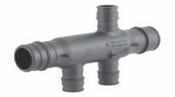 EP Flow-through Opposing-port Multi-port Tee, 3 (1/2") outlets, 3/4" x3/4" ProPEX
