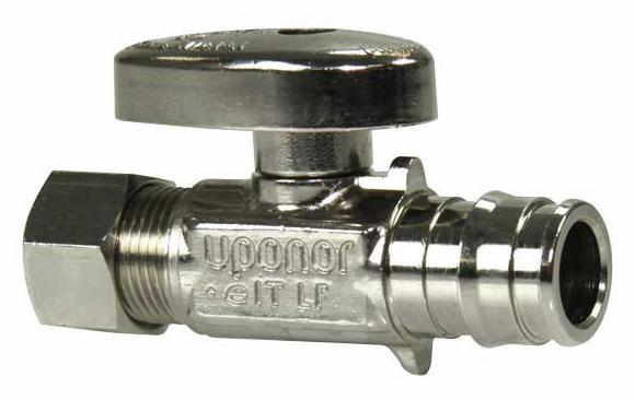 ProPEX LF Brass Connector, 1/2" PEX x 3/8" O.D. (straight adapter)