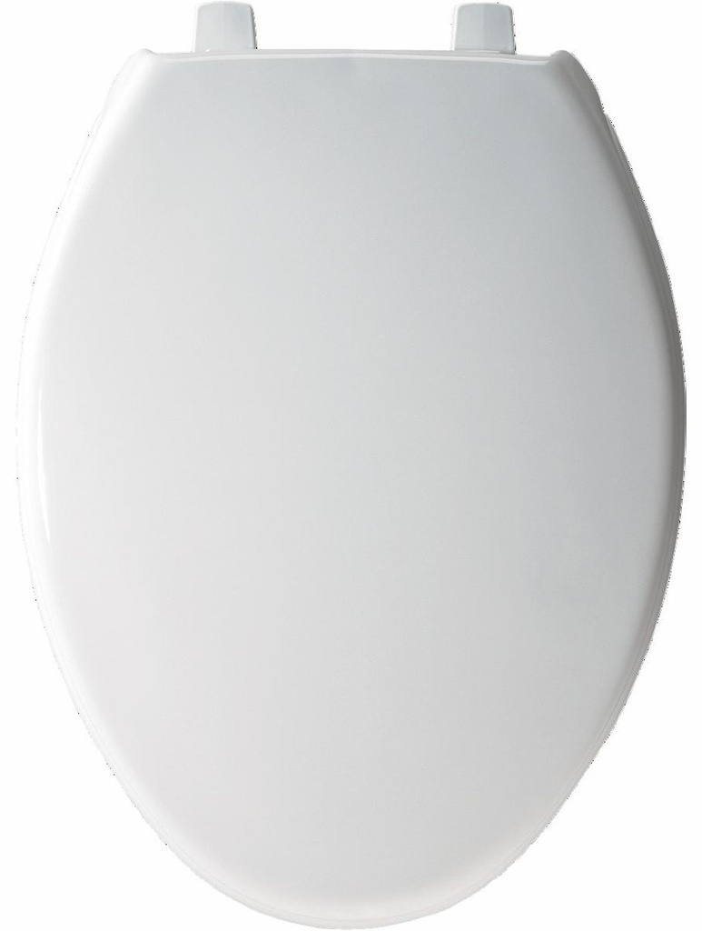 Elongated Open Front Hospitality Plastic Toilet Seat With Cover and STA-TITE Hinges