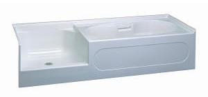 Chrysalis 96" x 34-3/8" Tub/Shower Combination with LH Shower Base