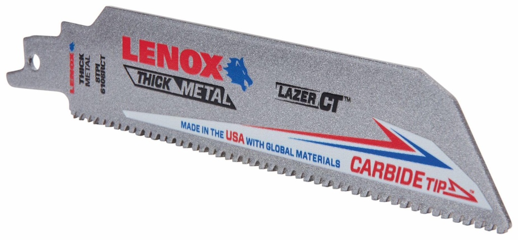 6" x 1" Lazer CT Carbide Tipped Reciprocating Saw Blades
