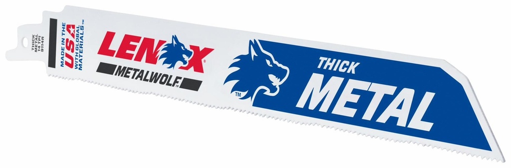 9"x1" 14TPI LAZER Heavy Metal (3/32" - 3/8") Recip (Each)