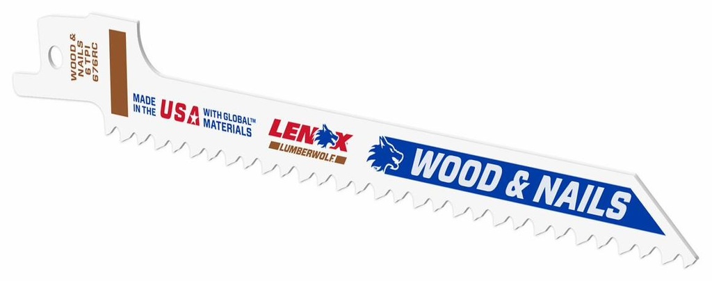 6"x7/16" 6TPI Bi-Metal Contour Wood Recip (Each)