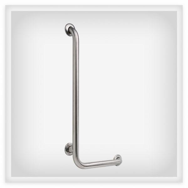1-1/4 x 16 x 32 Left Hand 90 Degree Angle Knurled Grab Bar