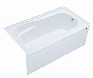 Gemstar 60" RH Drain Alcove Tub with Armrests