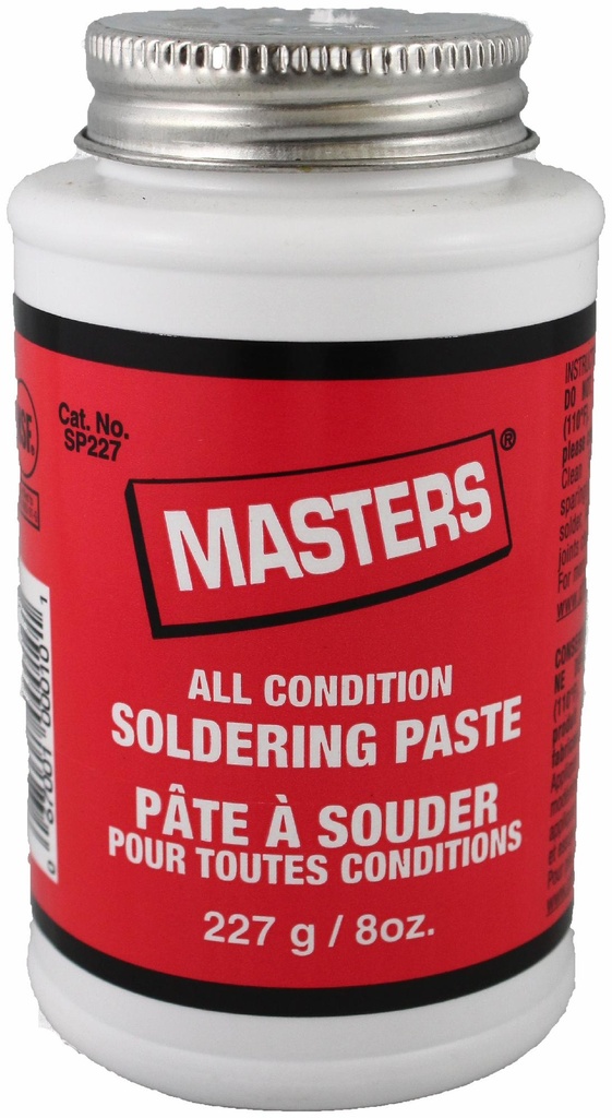 MASTERS Soldering Paste- Brush Top Jar- 227 grams